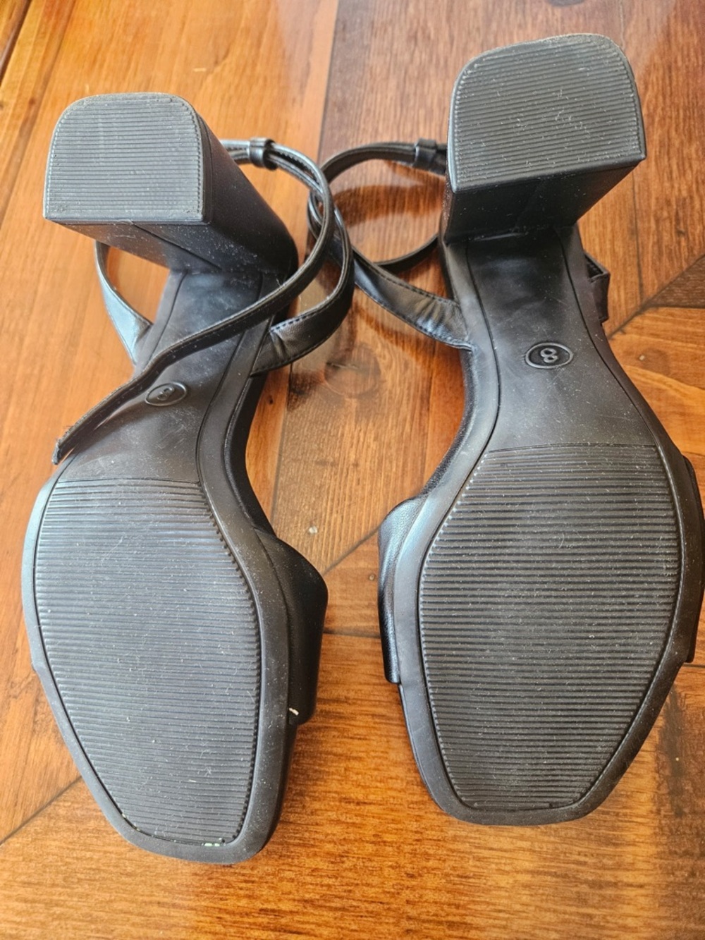 A New Day Black Strappy Block Heels - Picture 9 of 9